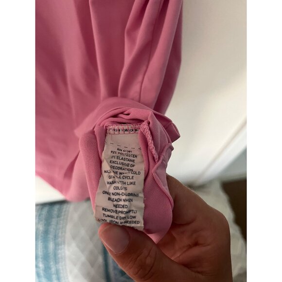 Ralph Lauren Mens Pink Polo Shirt Size L Cotton Blend - Picture 5 of 7